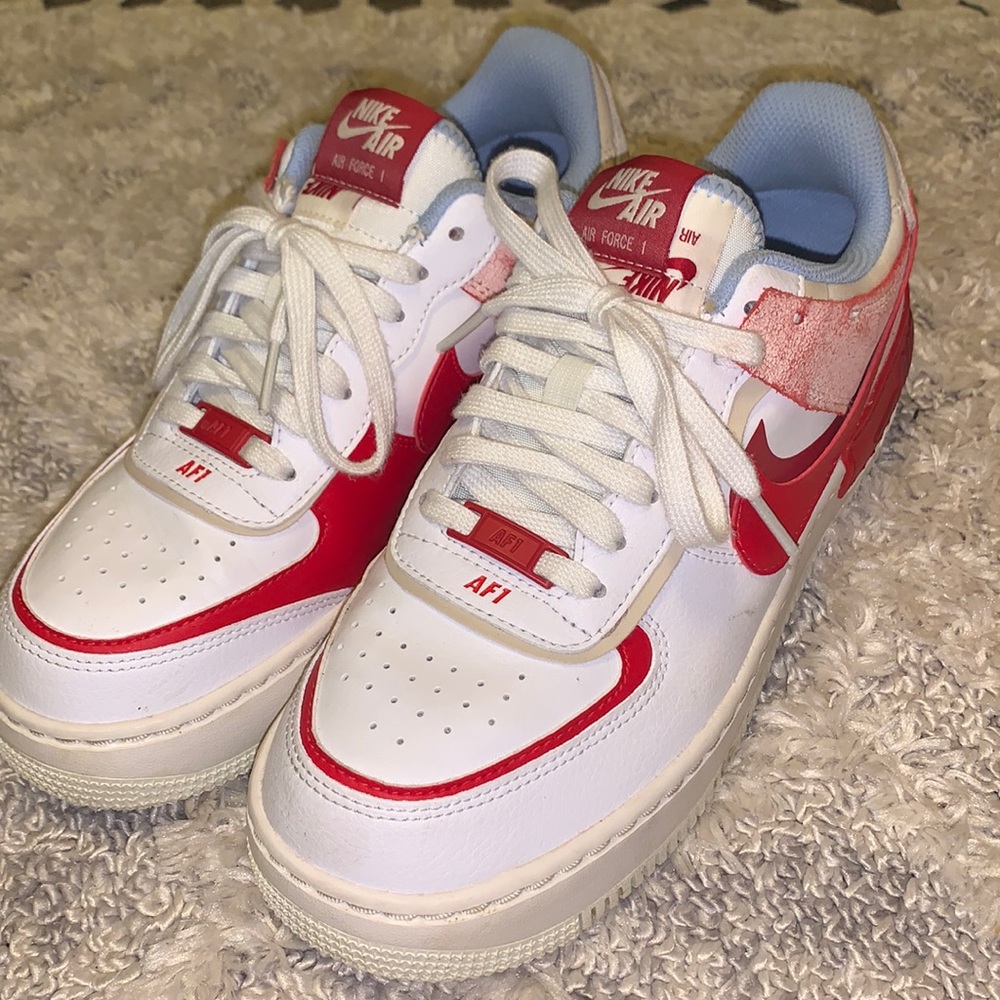 Red Nike Air Force 1 Shadow